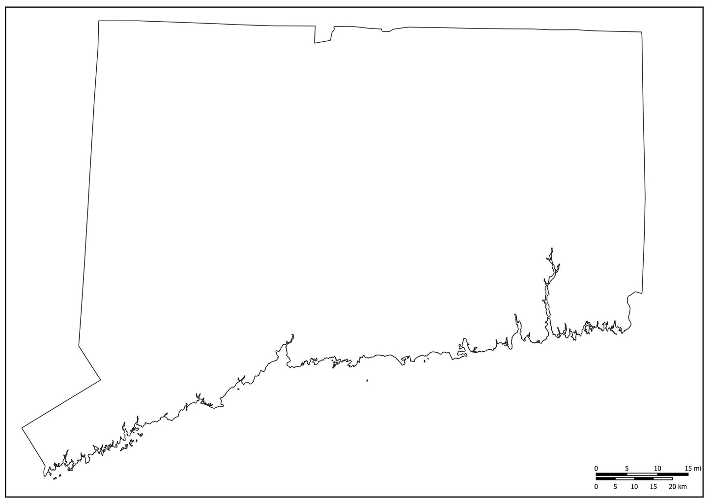 Blank Map of Connecticut