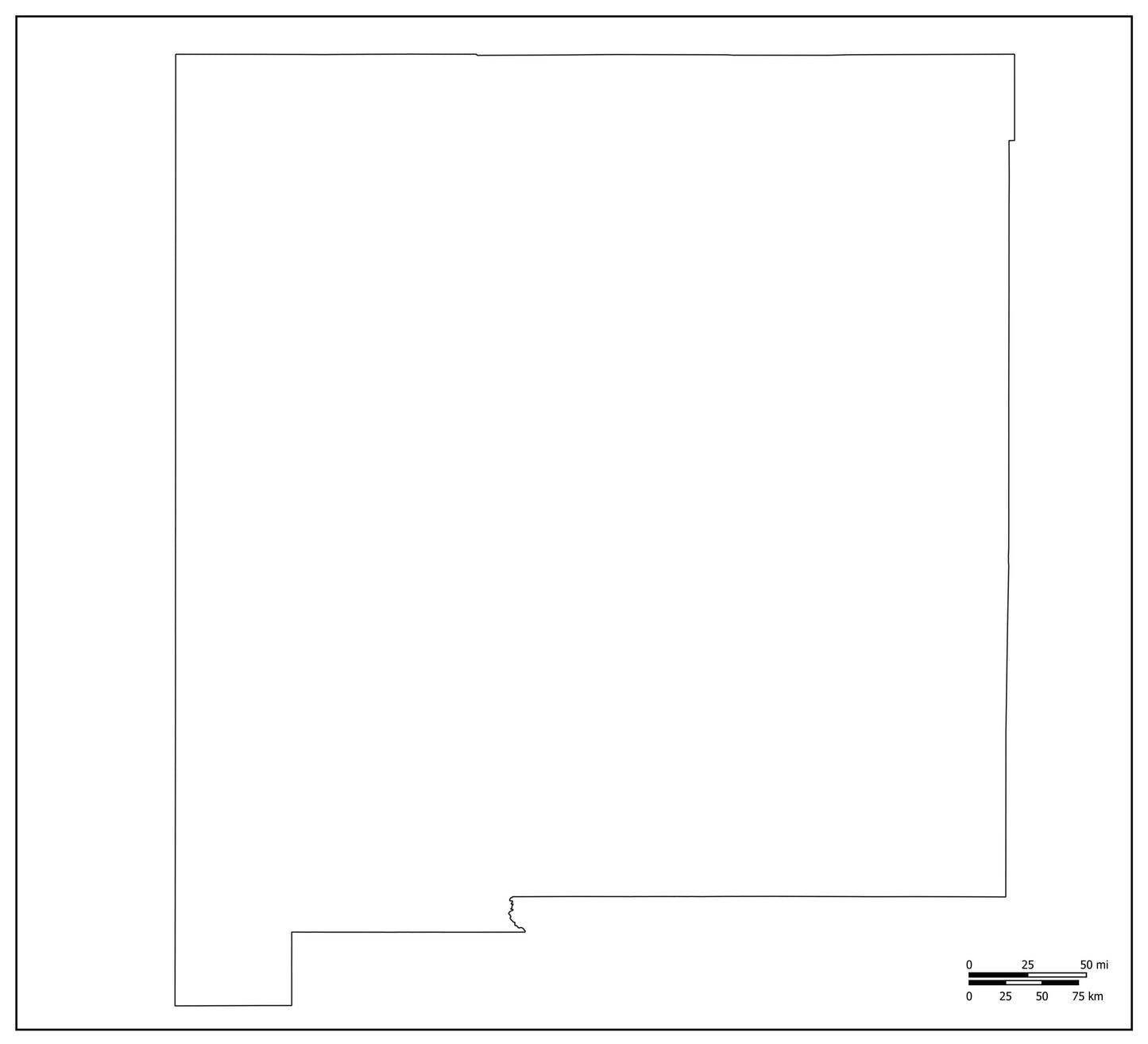 Blank Map of New Mexico