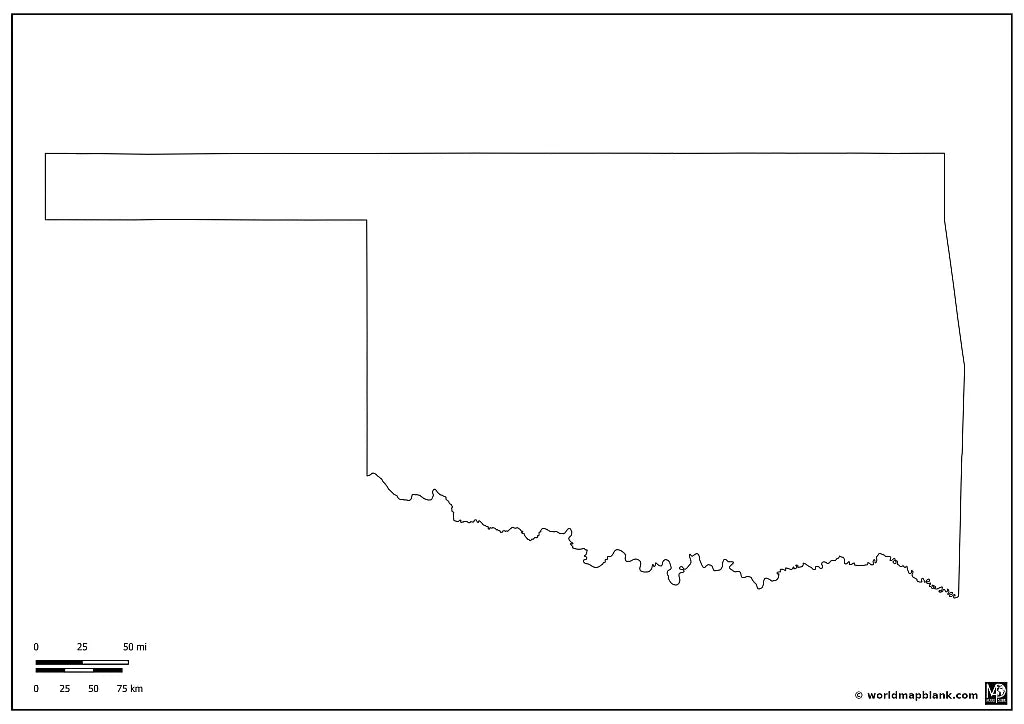 Blank Map of Oklahoma
