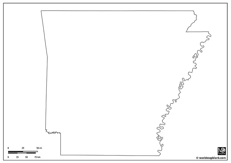 Blank Map of Arkansas