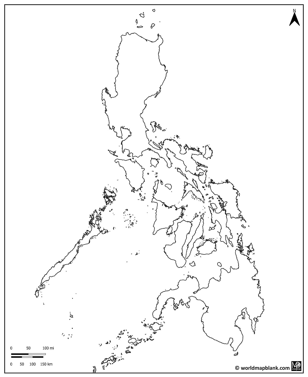 🇵🇠Blank Map of Philippines