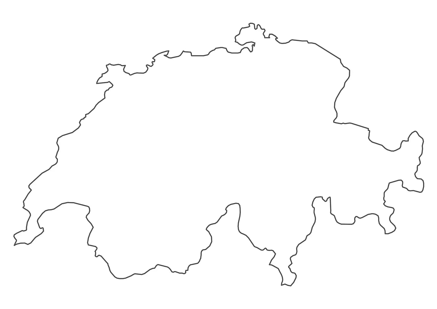 🇨🇭 Stumme Karte der Schweiz
