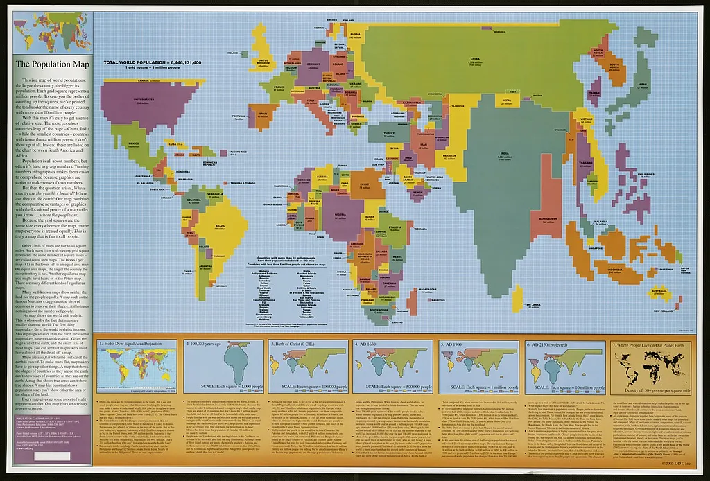 World Population Map by ODT: Displaying the World's People