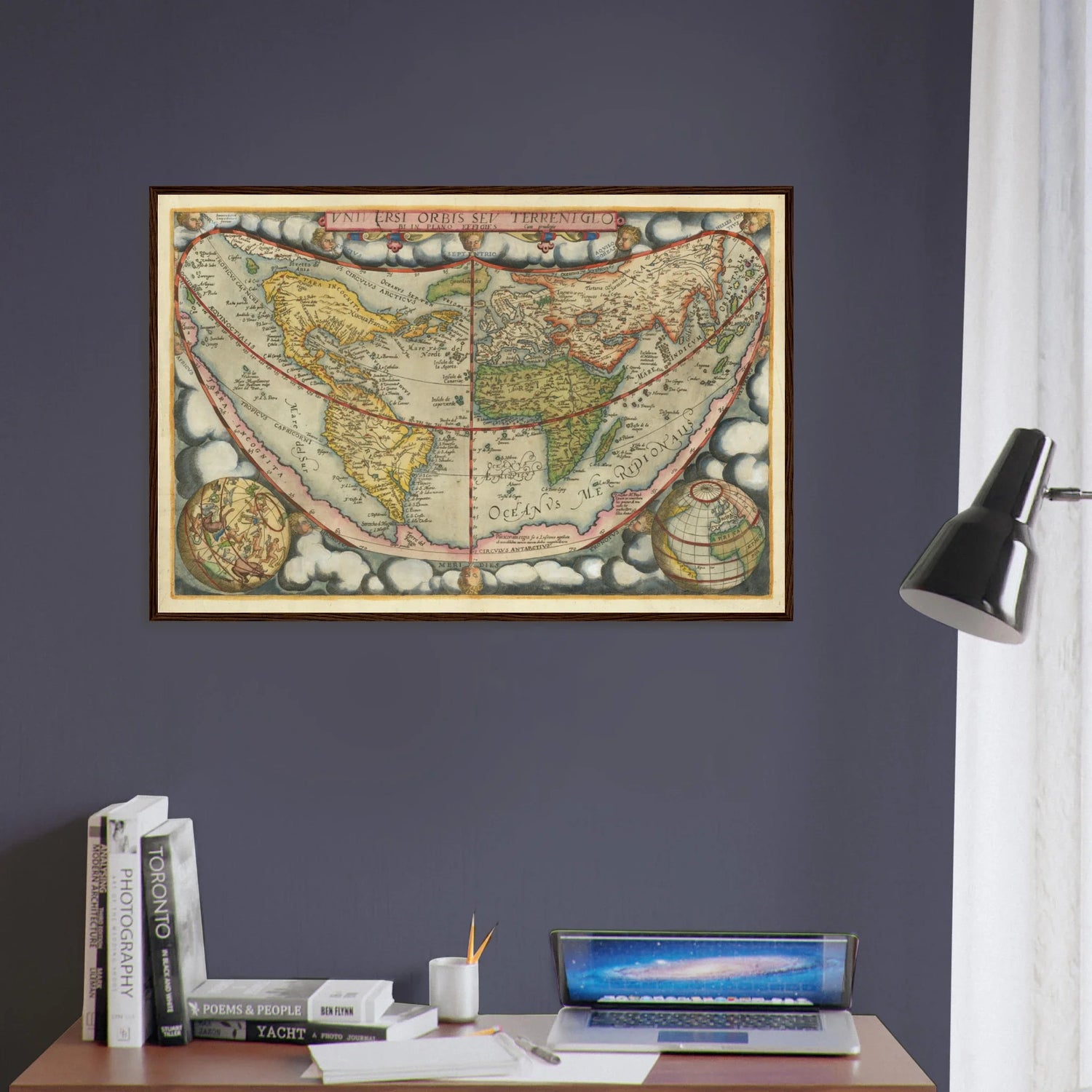 Historic World Maps Wooden Framed Wall Maps