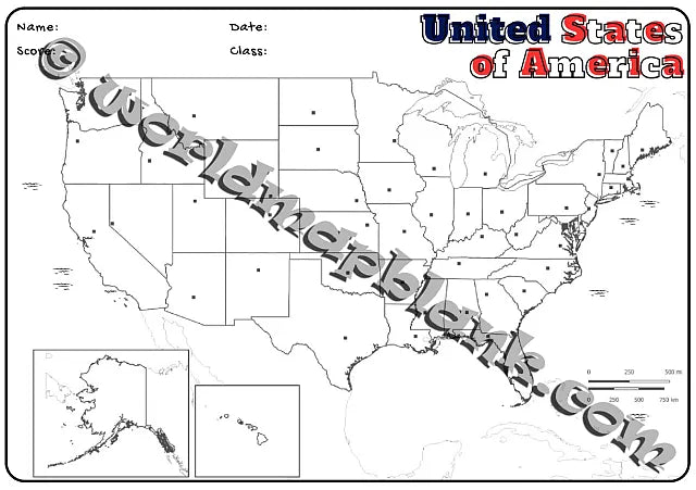 🇺🇸 USA Geography Worksheets: U.S. States & State Capitals