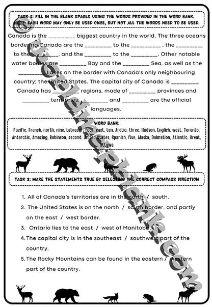 🇨🇦 Canada Worksheets: Provinces, Territories, and Capitals