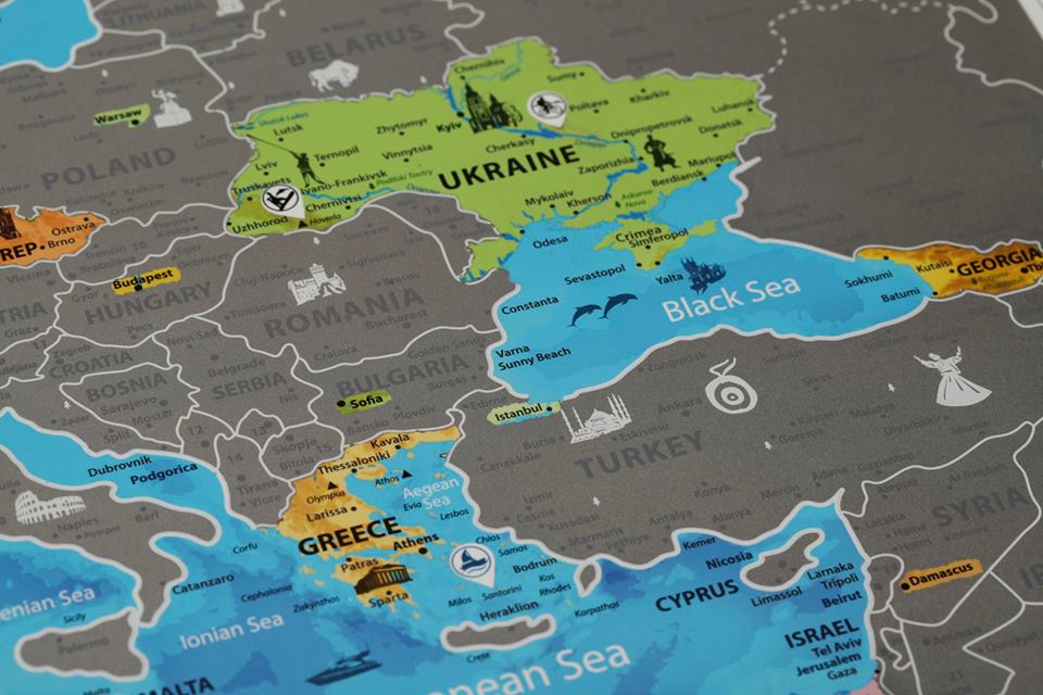 Scratch Off Europe Map