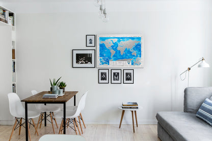 Scratch Off World Map Silver