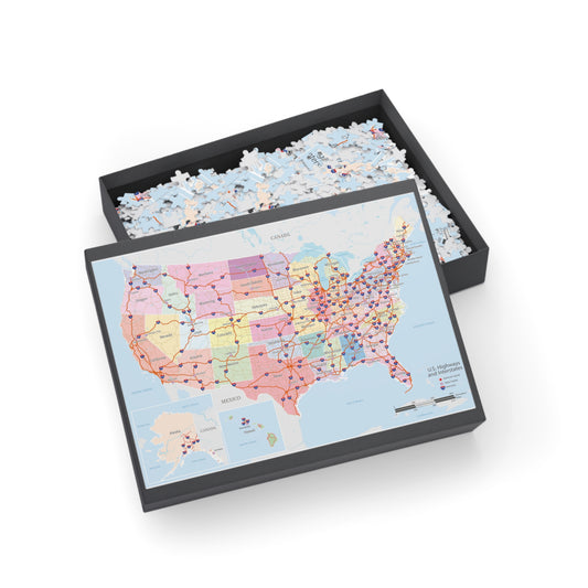 U.S. Highways and Interstates Puzzle (1000 Pieces)