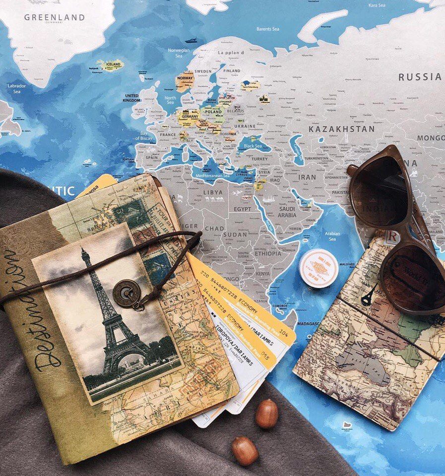 Scratch Off World Map Silver