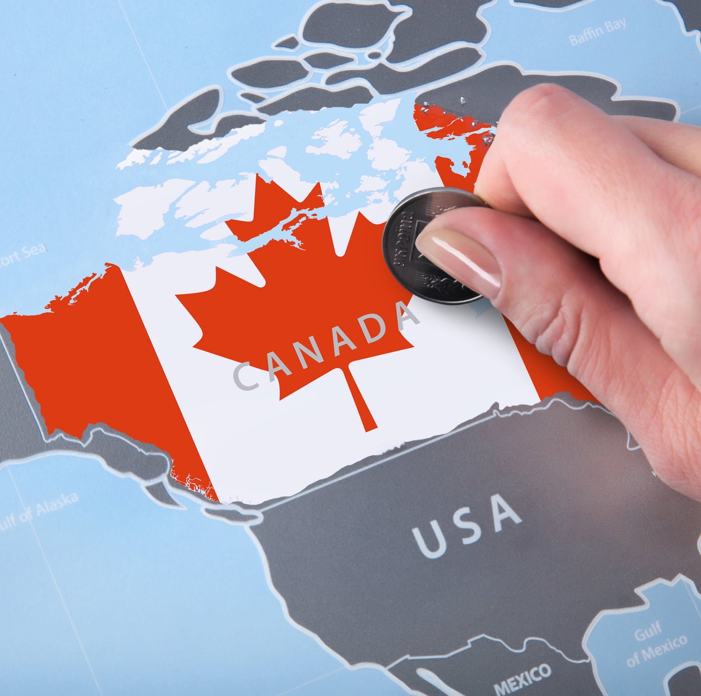 Mapa del mundo para rascar con banderas