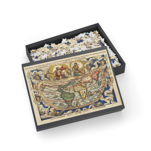 Historic World Map Puzzle "Charta Cosmographica" (1553) (1000 Pieces)