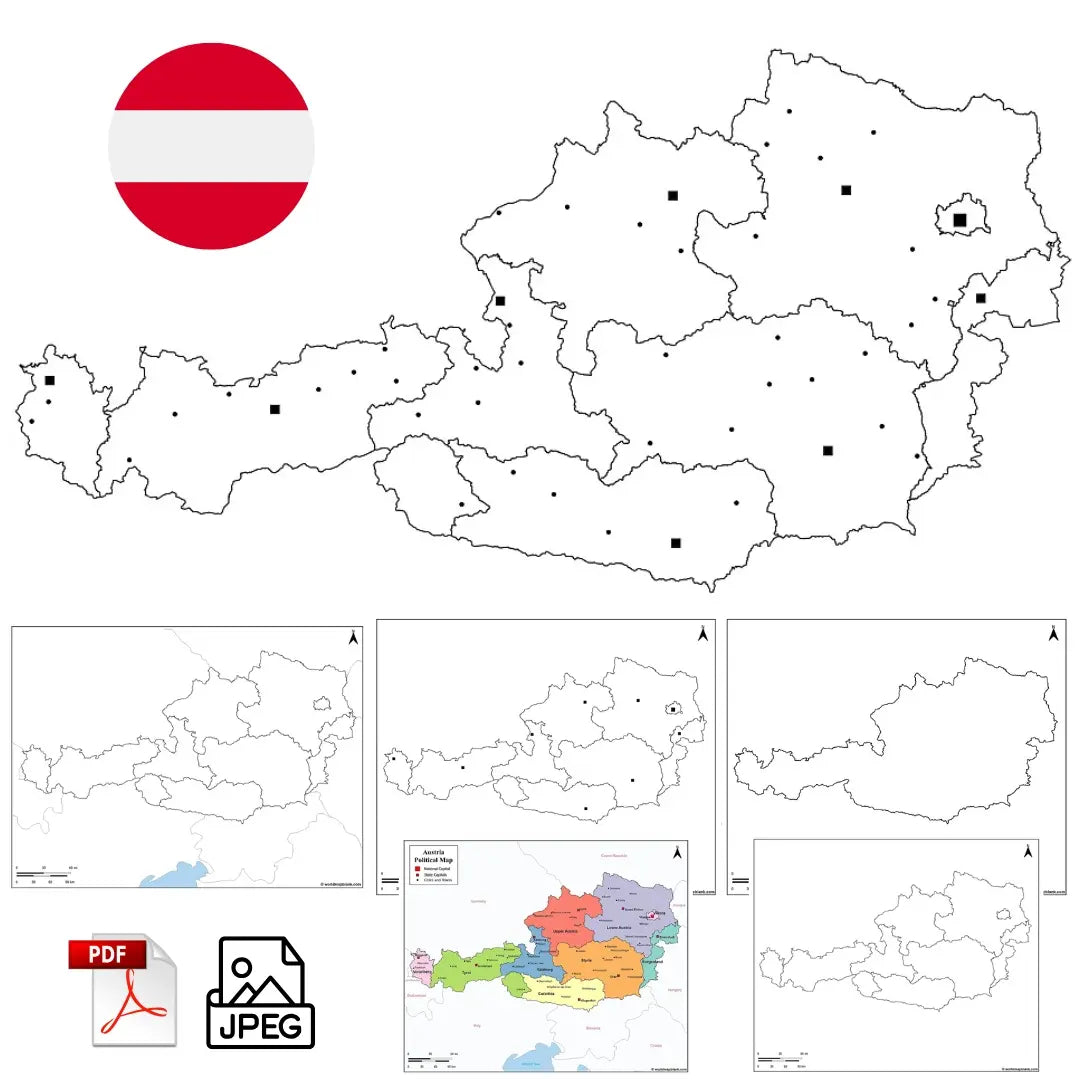 🇦🇹 Stumme Karte von Österreich