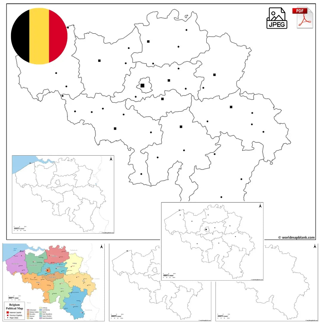 🇧🇪 Blinde kaart van België