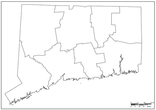Blank Map of Connecticut