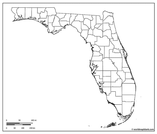 Blank Map of Florida