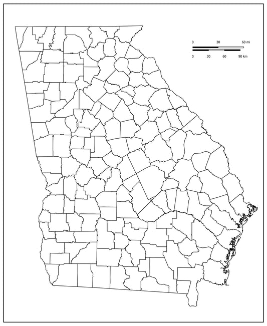 Blank Map of Georgia