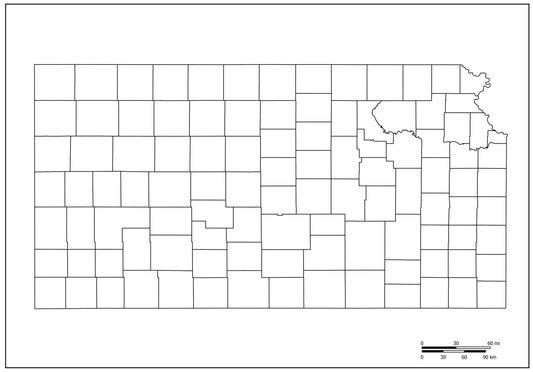 Blank Map of Kansas
