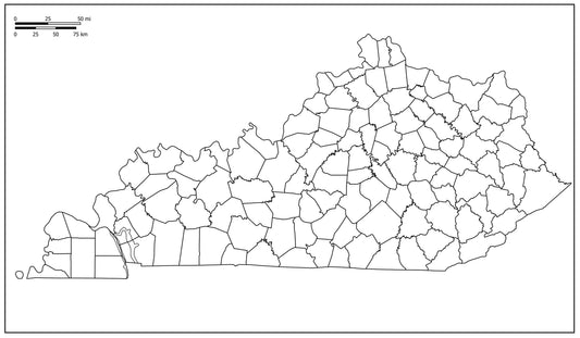 Blank Map of Kentucky