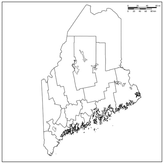 Blank Map of Maine
