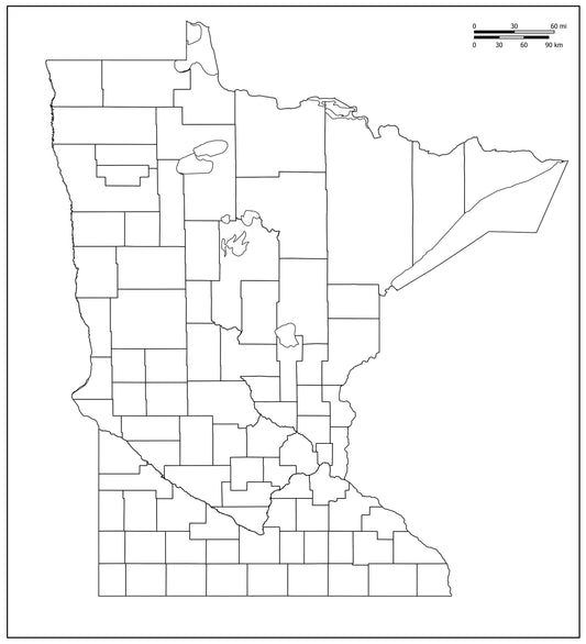 Blank Map of Minnesota