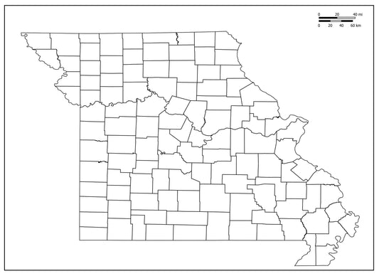 Blank Map of Missouri