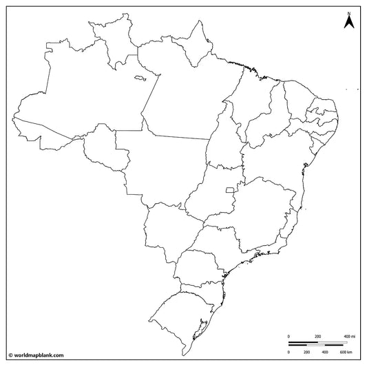 🇧🇷 Blank Map of Brazil