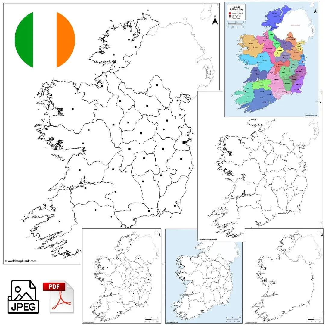 🇮🇪 Stumme Karte von Irland