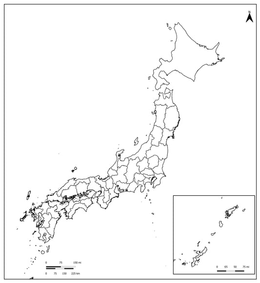 🇯🇵 Blank Map of Japan