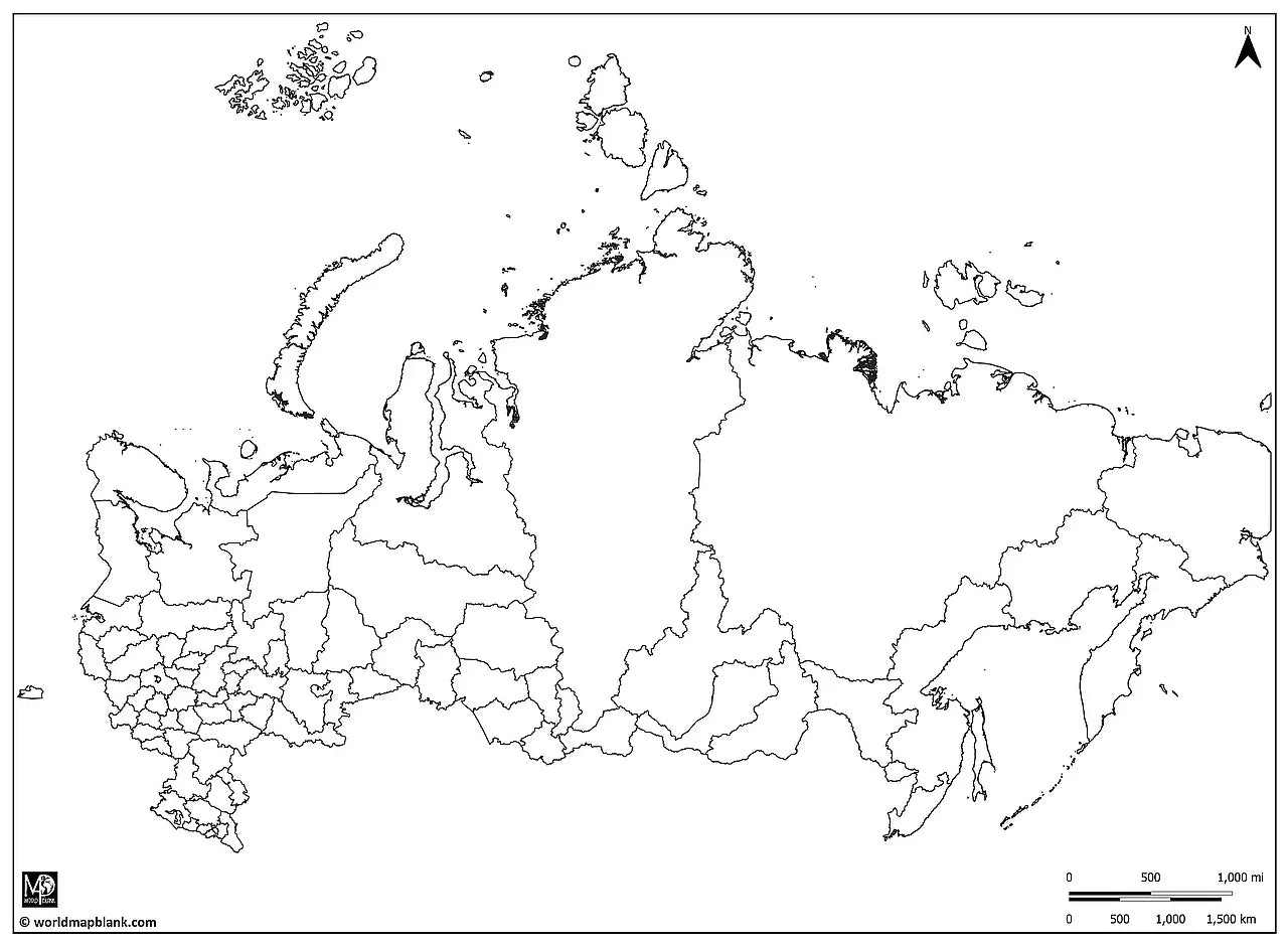 🇷🇺 Blank Map of Russia