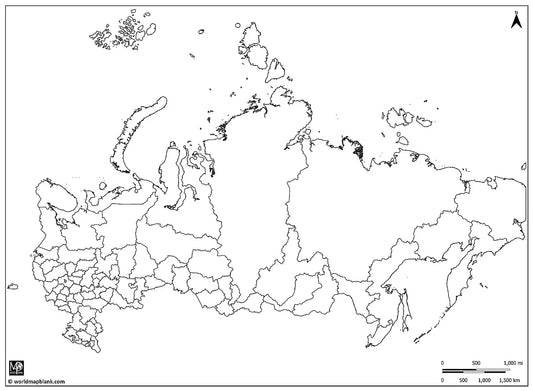 🇷🇺 Blank Map of Russia