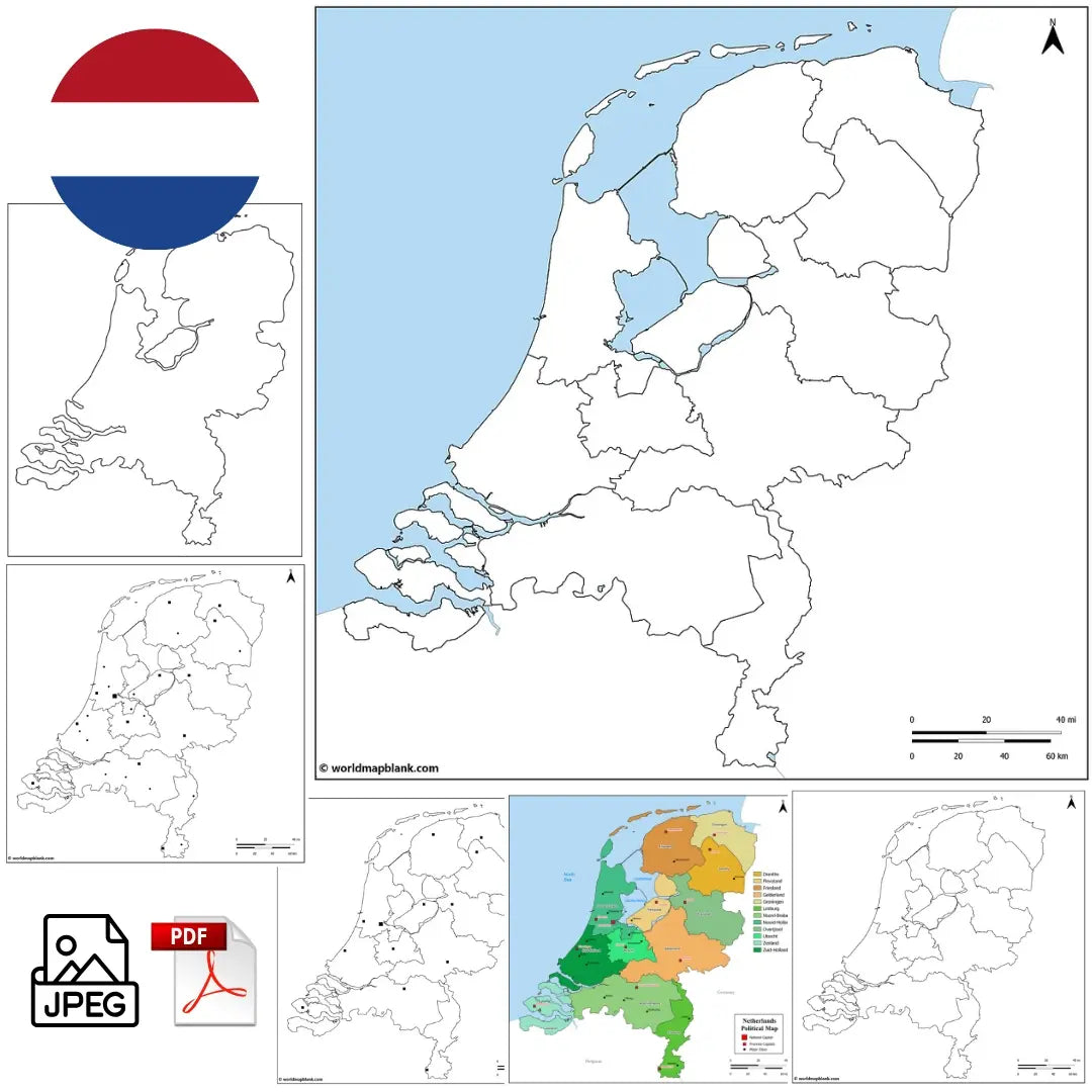 🇳🇱 Stumme Karte der Niederlande