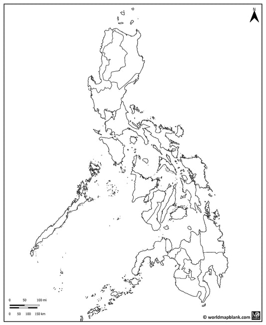 🇵🇭 Blank Map of Philippines