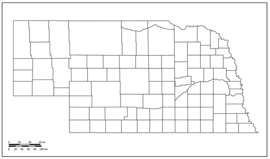 Blank Map of Nebraska