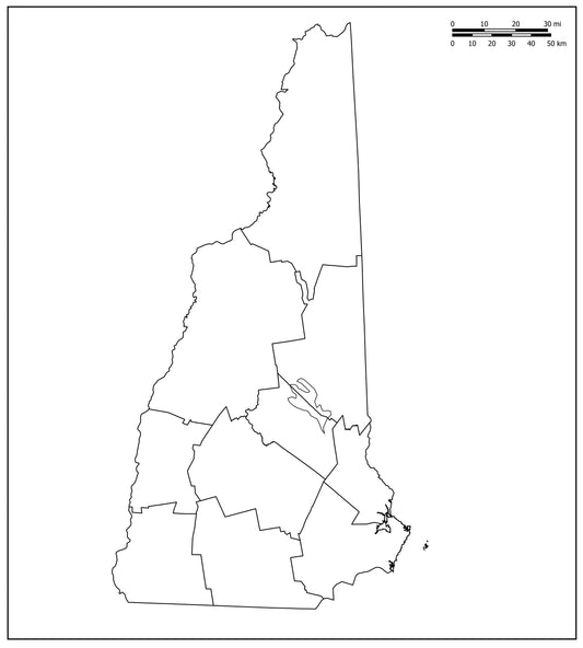 Blank Map of New Hampshire