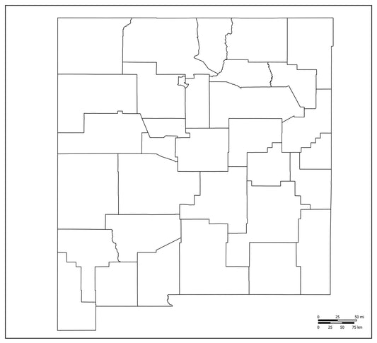 Blank Map of New Mexico