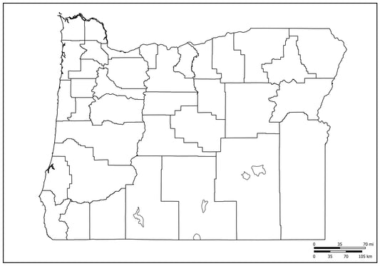 Blank Map of Oregon