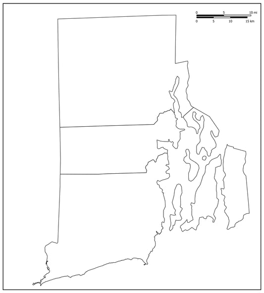 Blank Map of Rhode Island