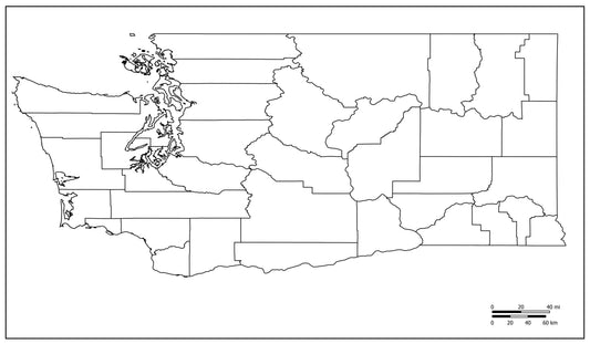 Blank Map of Washington