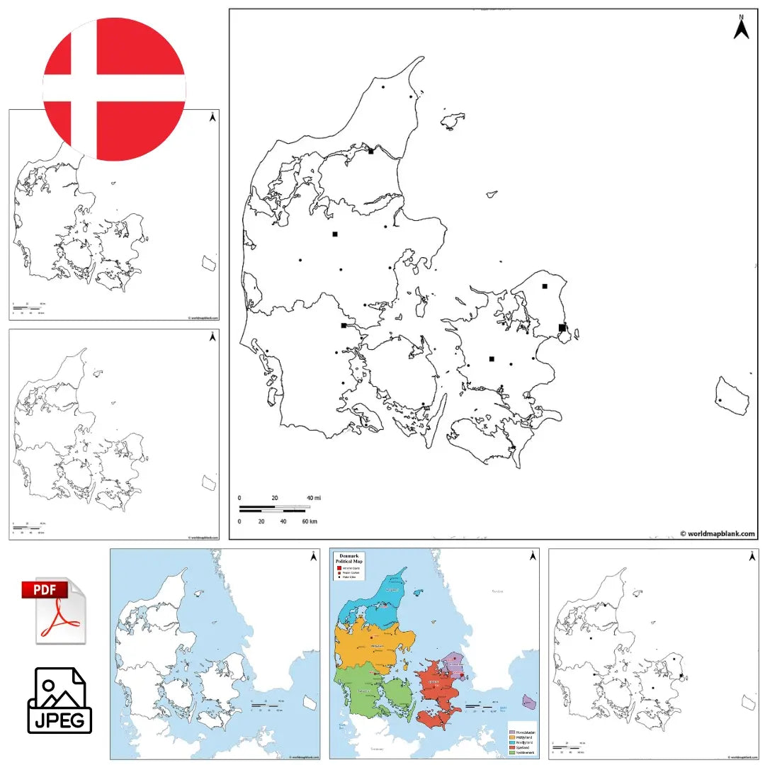 🇩🇰 Stumme Karte von Dänemark