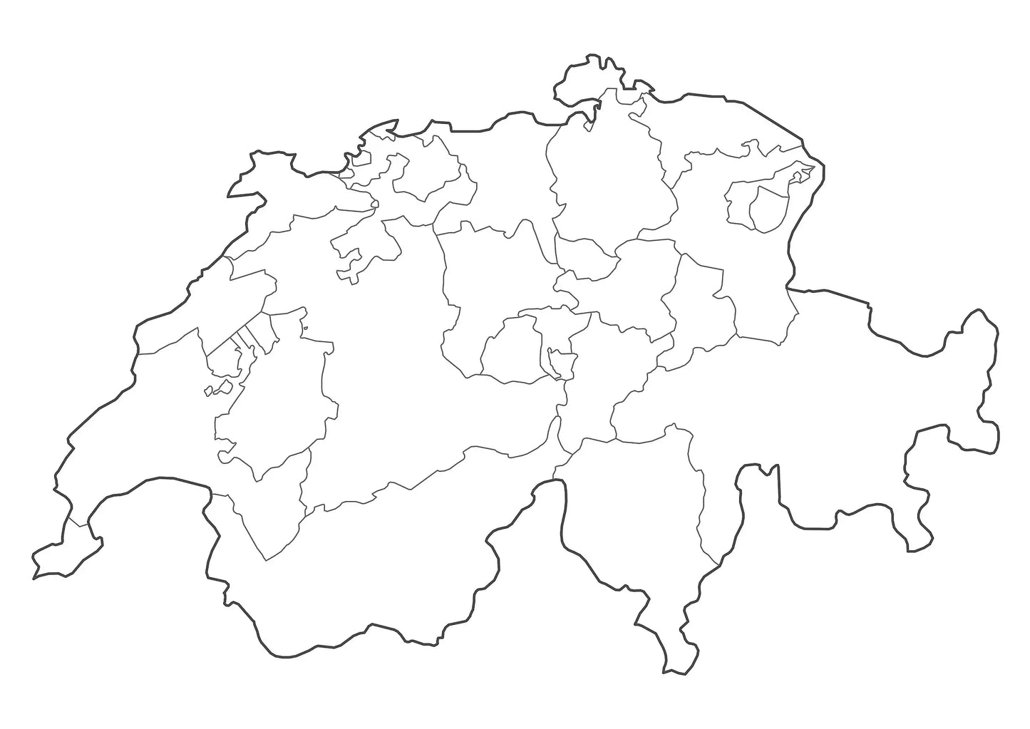 🇨🇭 Stumme Karte der Schweiz