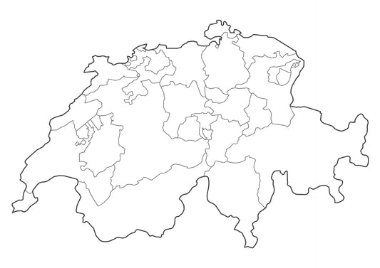 🇨🇭 Blank Map of Switzerland