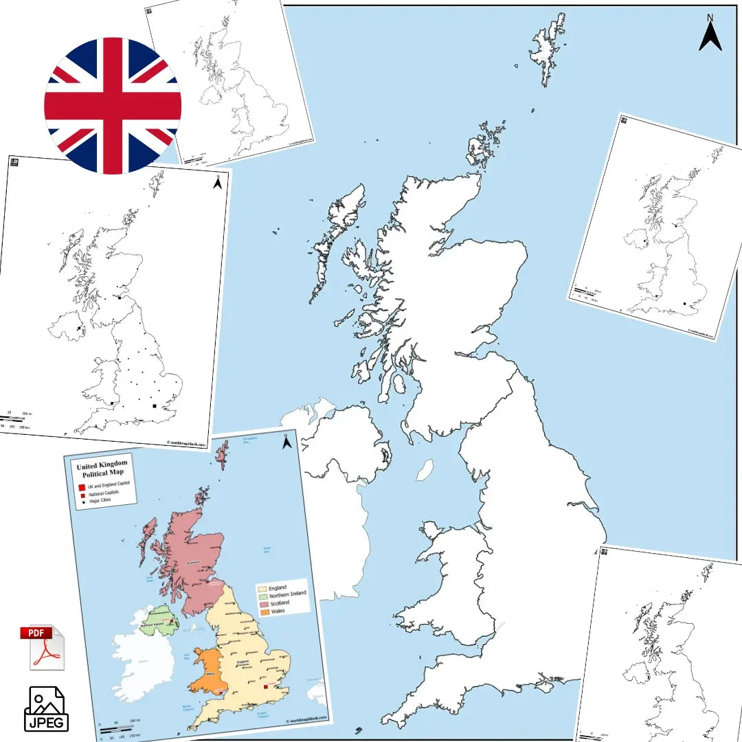 🇬🇧 Blank Map of United Kingdom
