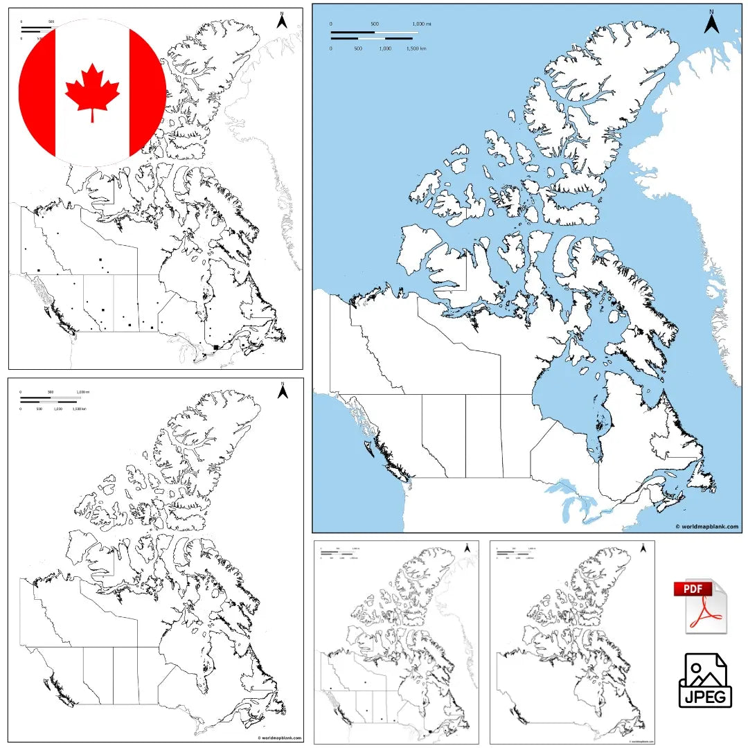 🇨🇦 Stumme Karte von Kanada