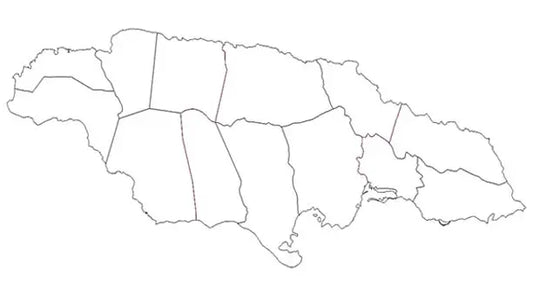 🇯🇲 Blank Map of Jamaica