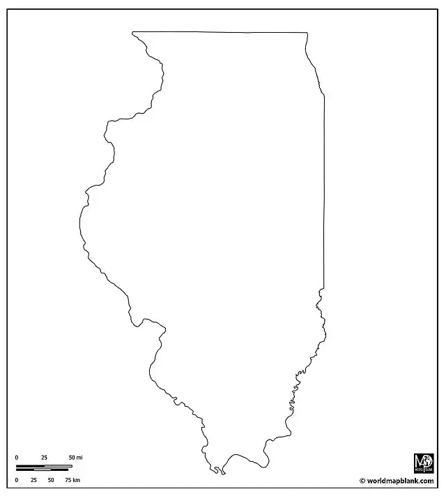 Blank Map of Illinois