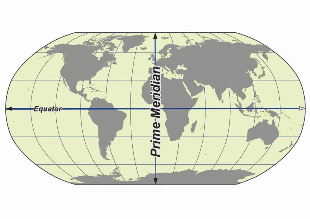 World Map with Prime Meridian
