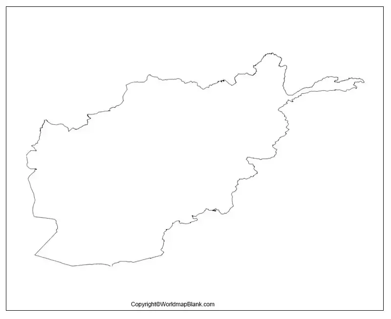 Afghanistan Blank Map Outline
