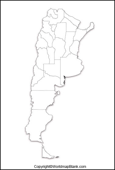 Argentina Blank Map Outline