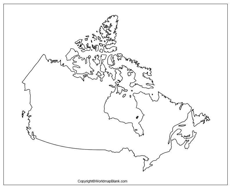 blank map of canada provinces